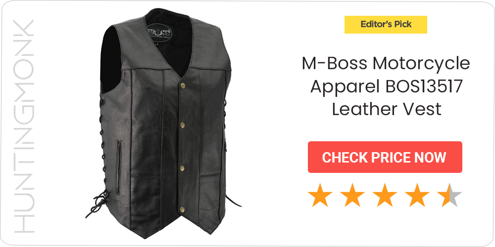 M-Boss Motorcycle Apparel BOS13517 Leather Vest