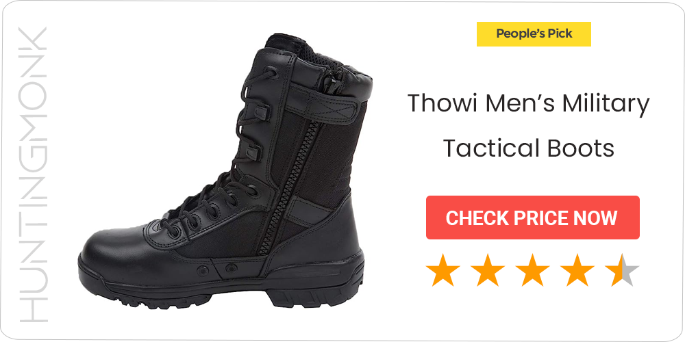 Thowi Men’s Military Tactical Boots Army Jungle Boots with Zipper